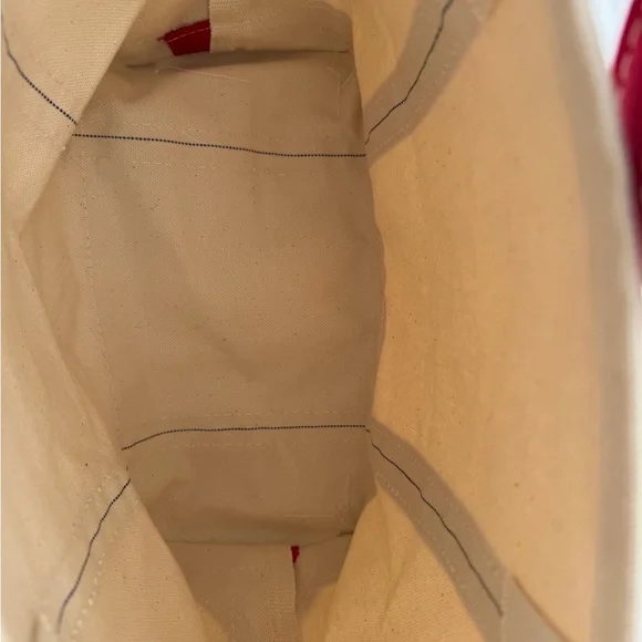 L.L. Bean Canvas Boat and Tote with Red Trim size medium - Picture 2 of 3